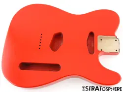 NEW REPLACEMENT BODY FOR FENDER TELECASTER TELE, ALDER, FIESTA RED