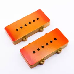 AGP  - JAZZMASTER  GUITAR PICKUP COVER SET 51MM AGED RELIC #319259