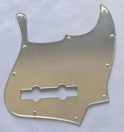 NEW GUITAR PICKGUARD FOR FENDER JAZZ BASS GUITAR 5 STRING JB,1 PLY SILVER MIRROR
