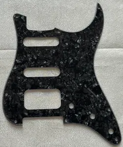 CUSTOM FOR FENDER 11 HOLE STRATOCASTER START HSS GUITAR PICKGUARD BLACK PEARL