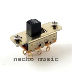 SWITCHCRAFT ON-ON SLIDE SWITCH FOR FENDER JAZZMASTER / JAGUAR BLACK