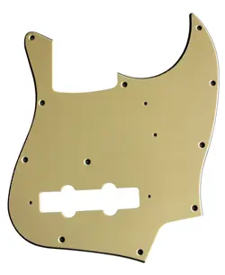 FOR FENDER JAPAN JAZZ BASS STYLE GUITAR PICKGUARD 3 PLY VINTAGE YELLOW