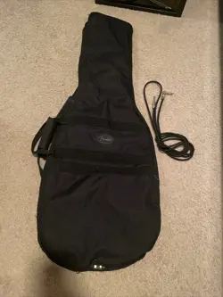 FENDER PADDED ELECTRIC GUITAR CARRY CASE GIG BAG BLACK SOFT SHELL DOUBLE STRAP