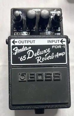 BOSS FDR-1 FENDER 65 DELUXE REVERB-AMP GUITAR PEDAL. PRE-OWNED. TESTED.