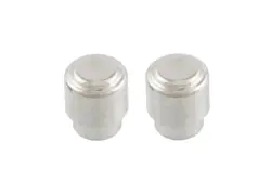 NEW - ROUND SWITCH KNOB (2) FOR USA FENDER TELE SWITCHES - CHROME