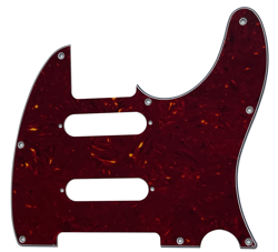 PICKGUARD FOR FENDER  TELECASTER DOUBLE ST SINGLE COIL GUITAR-4-PLY-RED TORTOISE