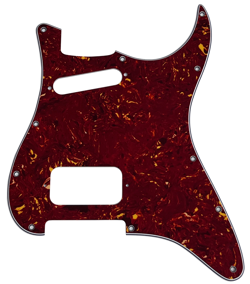 PICKGUARD FOR FENDER US 11 SCREW HOLE HS STYLE GUITAR 4-PLY-RED TORTOISE