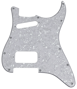 PICKGUARD FOR FENDER US 11 SCREW HOLE HS STYLE GUITAR 4-PLY-WHITE PEARL