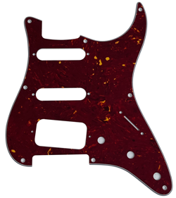 PICKGUARD FOR FENDER 8 SCREW STRATOCASTER START HSS STYLE GUITAR-RED TORTOISE
