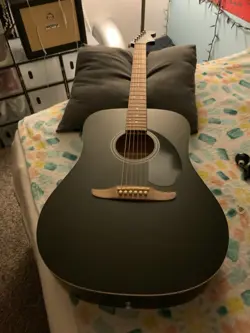 BRAND NEW FENDER ACUASTIC EBONY GUITAR.