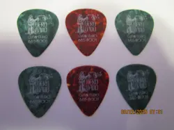 LOT OF 6 HERB DAVID GUITAR STUDIO PROMO GUITAR PICKS - VARIOUS GAUGES #1973