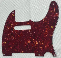 RED TORTOISE 4-PLY FOR FIT FENDER TELECASTER VINTAGE 5-HOLE GUITAR PICKGUARD
