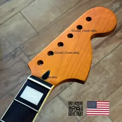 DELUXE ROASTED MAPLE JAZZMASTER STAINLESS ROSEWOOD NECK FITS STRAT FENDER JZRB