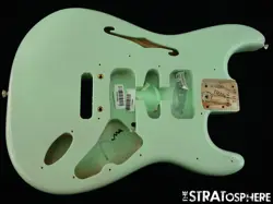FENDER FSR AMERICAN PROFESSIONAL II STRAT THINLINE BODY, ASH TRANS SURF GREEN