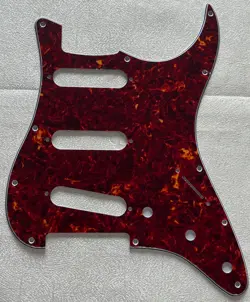 CUSTOM FOR FENDER STRATOCASTER START SSS 11 HOLE GUITAR PICKGUARD RED TORTOISE