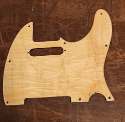T.W. DOYLE FENDER TELECASTER PICKGUARD NATURAL WOOD FINISH 8 SCREW