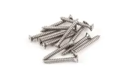 GENUINE FENDER BASS/TELECASTER BRIDGE/STRAP BUTTON MOUNTING SCREWS, CHROME,(12)