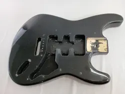 2008 STARCASTER BY FENDER STRAT BODY METALLIC BLACK 1-5/8