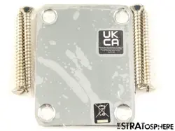 FENDER VINTERA II 50S NOCASTER NECK PLATE, CHROME GUITAR PARTS.
