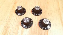 4 FENDER WITCH HAT GUITAR KNOBS NOS NEW OLD STOCK MIJ JAPAN D825-27