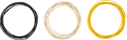 GENUINE FENDER PURE VINTAGE CLOTH WIRE, 22 AWG, BLACK, WHITE, YELLOW, 10'