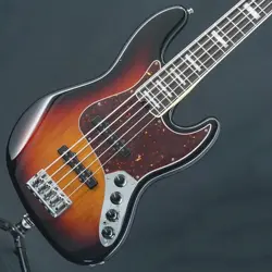 ELECTRIC BASS GUITAR FENDER USA AMERICAN ELITE JAZZ V HARD CASE 5 STRING USED