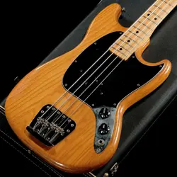 FENDER 1978 MUSTANG BASS NATURAL USED 1978 ASH BODY MAPLE NECK W/HARD CASE