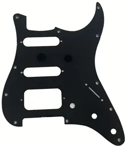 1 PLY BLACK FITS FENDER 11 SCTEW STRATOCASTER START HSS GUITAR PICKGUARD
