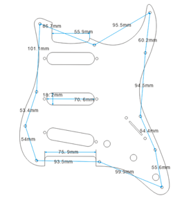FOR FENDER '57  STRAT/STRATOCASTER 11-HOLE SRV LOGO GUITAR PICKGUARD 3 PLY GREEN