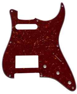 FOR FENDER 8 SCREW STRATOCASTER HS HUMBUCKER GUITAR PICKGUARD RED TORTOISE