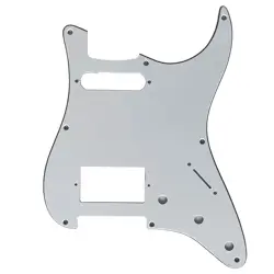 FOR FENDER 8 SCREW STRATOCASTER HS HUMBUCKER STYLE GUITAR PICKGUARD 3 PLY WHITE