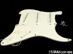 USA FENDER ERIC JOHNSON STRAT LOADED PICKGUARD, STRATOCASTER PARCHMENT 3 PLY!