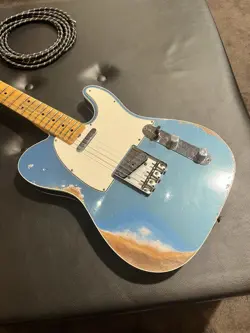 ELECTRIC GUITAR FENDER 1965 TELECASTER HEAVY RELIC MAPLE/AGED LAKE PLACID BLUE