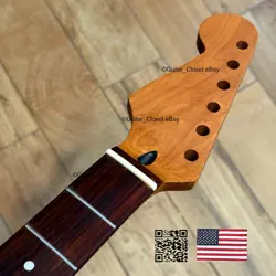 ROASTED MAPLE ROSEWOOD STRAT NECK LEFT HANDED LEFTY NITRO FITS FENDER LSR02C