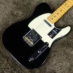 FENDER AMERICAN PRO II TELECASTER BLACK ELECTRIC GUITAR USED