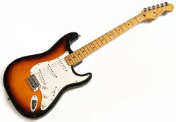 2002 FENDER MIM STRATOCASTER SUNBURST ELECTRIC GUITAR W/ HSC-A