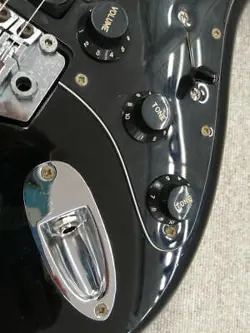 FENDER JAPAN ELECTRIC GUITAR STRATOCASTER BOXER MODEL BLACK USED FROM JAPAN