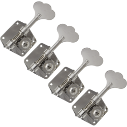 TUNERS, GOTOH, GB640, FOR PRE-CBS FENDER BASS, NICKEL, 4-IN-A-LINE, PACKAGE OF 4