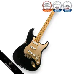 FENDER CUSTOM SHOP 1956 STRAT HEAVY RELIC BLACK GUITAR