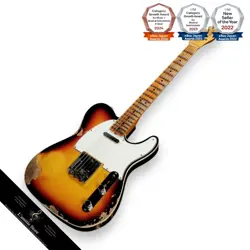 FENDER CUSTOM SHOP 1965 TELECASTER MAPLE CAP HEAVY RELIC FADED 3CS
