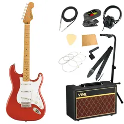 SQUIER BY FENDER CLASSIC VIBE '50S STRATOCASTER MN FRD WITH VOX AMP, 11-PIECE BE
