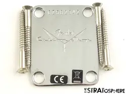 FENDER CUSTOM SHOP 68 STRAT LCC CLOSET CLASSIC NECK PLATE, LOGO # STRATOCASTER