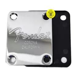 ELECTRIC GUITAR NECK PLATE MIT FENDER LOGO SCREWS FOR FENDER GUITAR REPLACEMENT