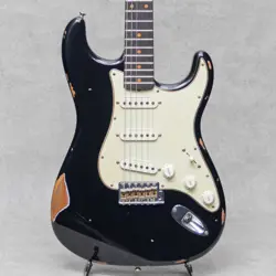 FENDER CUSTOM SHOP 2017 LTD BLACK ROASTED DUAL-MAG STRATOCASTER RELIC / #GG470