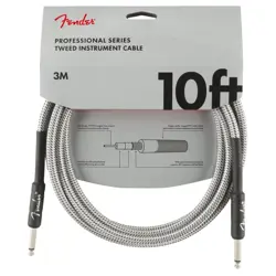 NEW FENDER PROFESSIONAL SERIES CABLE - 10' STRAIGHT/STRAIGHT - WHITE TWEED