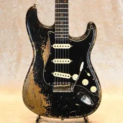 FENDER CUSTOM SHOP LIMITED POBLANO STRATOCASTER SUPER HEAVY RELIC BLACK USA 2023