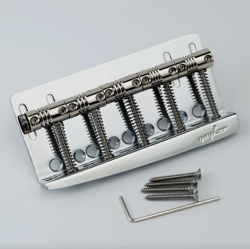 5 STRING BASS HARDATIL  BRIDGE, THREADED SADDLES FIT SCHECTER,WASHBURN,FENDER