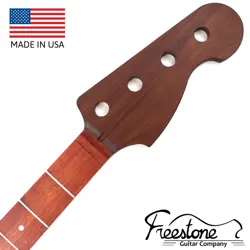 BASS GUITAR NECK - BLOODWOOD ON ROASTED MAPLE - FITS FENDER PBASS