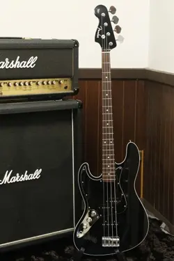 RARE LEFT HANDED! FENDER JAPAN AERODYNE JAZZ BASS AJB BLACK MADE IN JAPAN