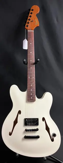 FENDER TOM DELONGE STARCASTER SEMI-HOLLOW ELECTRIC GUITAR SATIN OLYMPIC WHITE